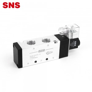 SNS 4V4 Series Aluminum Alloy Solenoid Valve Control Air 5 way 12V 24V 110V 240V