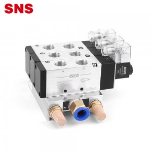 Riadenie vzduchu solenoidovým ventilom zo zliatiny hliníka radu SNS 4V4 5-cestný 12V 24V 110V 240V