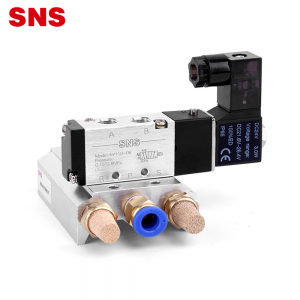 SNS 4V1 seeria alumiiniumsulamist solenoidventiil, 5-suunaline õhukontroll 12V 24V 110V 240V